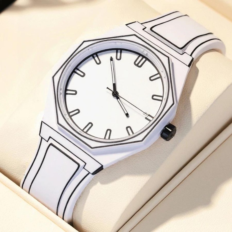 Luxury Watch White - ساعات كوارتز عصرية جديدة للرجال والنساء،