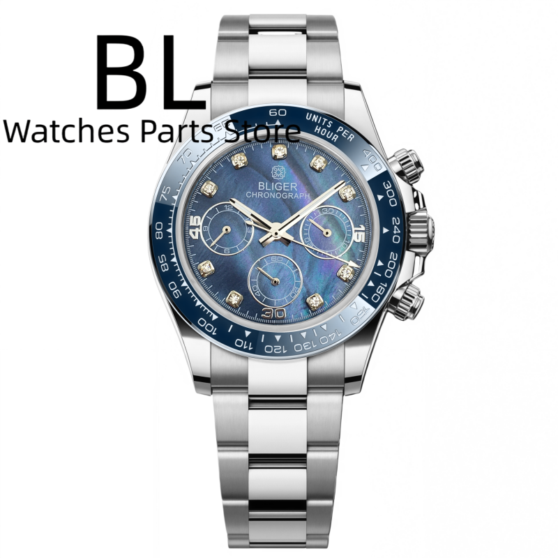 Luxury Watch German - BLIGER 39 مللي متر فاخر VK63