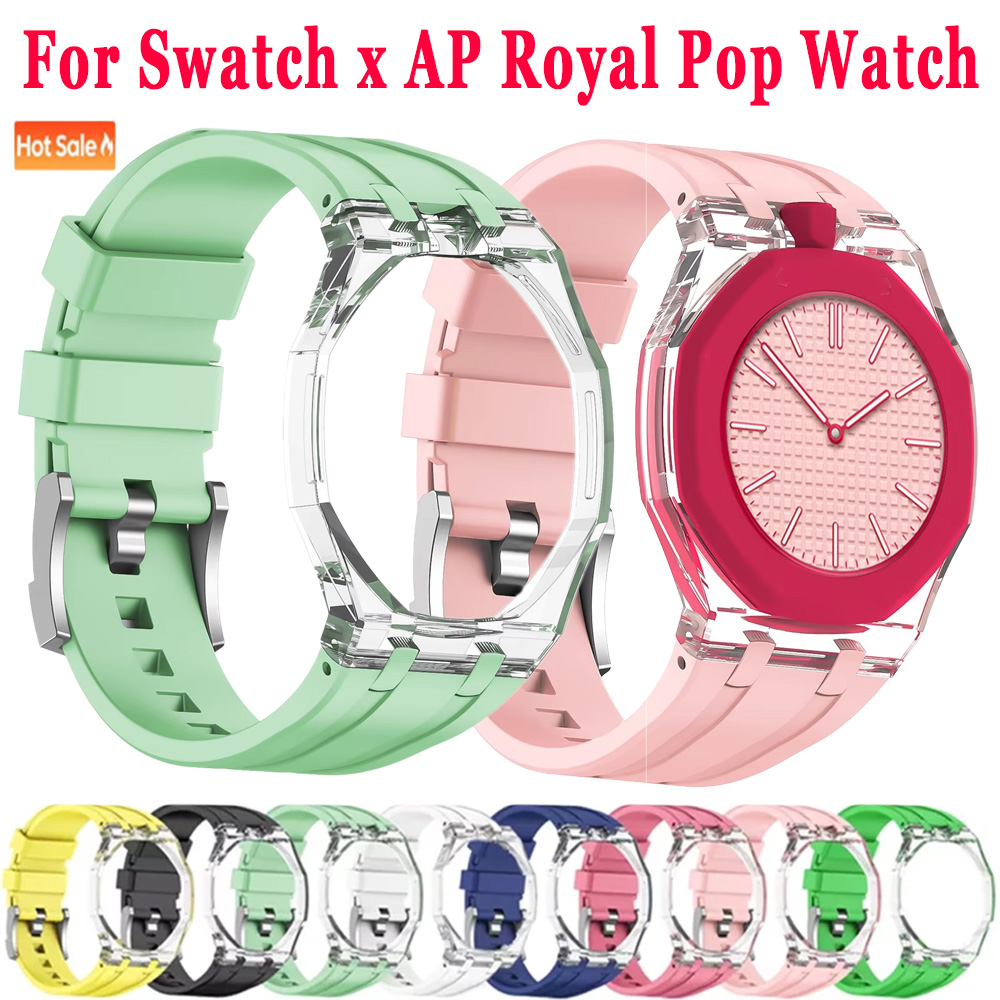 Luxury Watch Ap - حزام من السيليكون السائل + غطاء
