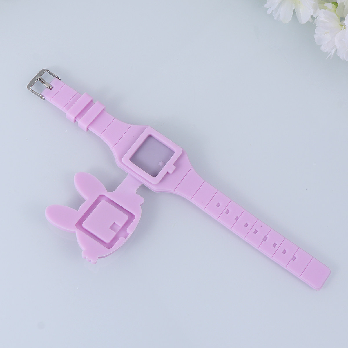 Luxury Watch White - ساعة سيليكون على شكل أرنب كرتوني