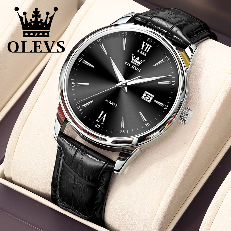 Luxury Watch Holder For Men - ساعة أوليف-ساعة كوارتز مقاومة للماء للرجال