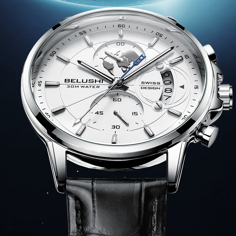 Luxury Watch Longines - ساعات رجالي مقاومة للماء كرونوغراف ساعات