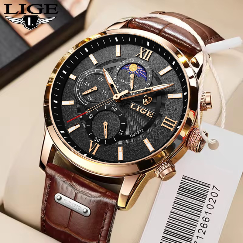 Luxury Watch Holder For Men - ساعات رجالية LIGE العلامة التجارية الفاخرة
