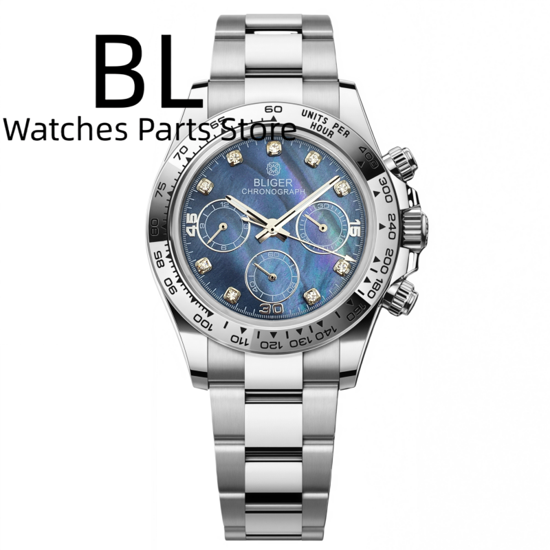 BLIGER 39 مللي متر فاخر VK63 س - مراجعة Luxury Watch German وسعره