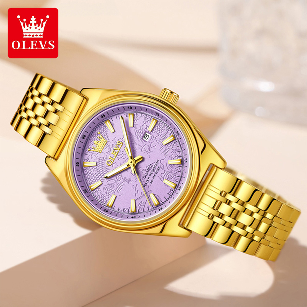 ساعة ذهبية فاخرة ماركة OLEVS ل - مراجعة Luxury Watch Brand For Women وسعره