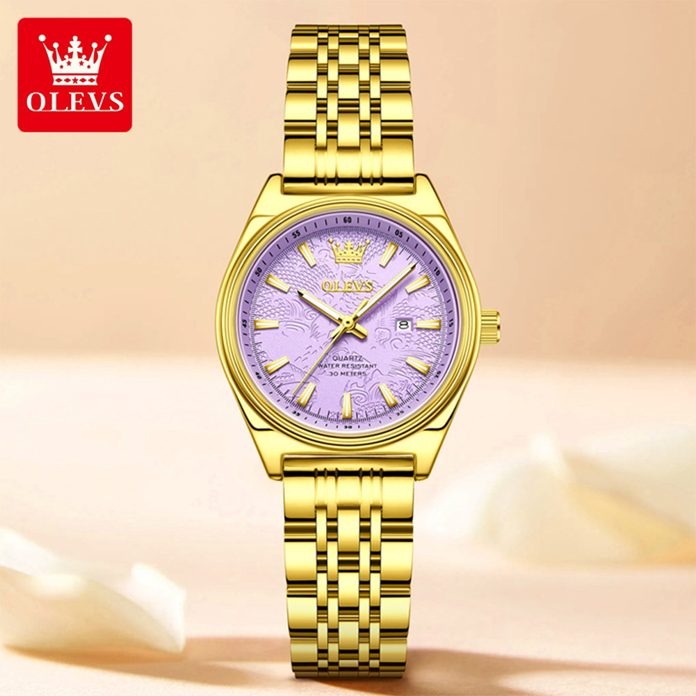 ساعة ذهبية فاخرة ماركة OLEVS ل - مراجعة Luxury Watch Brand For Women وسعره
