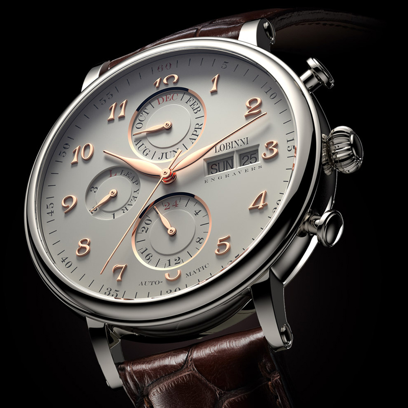 ساعات رجالية سويسرا LOBINNI ال - مراجعة Luxury Watch German وسعره