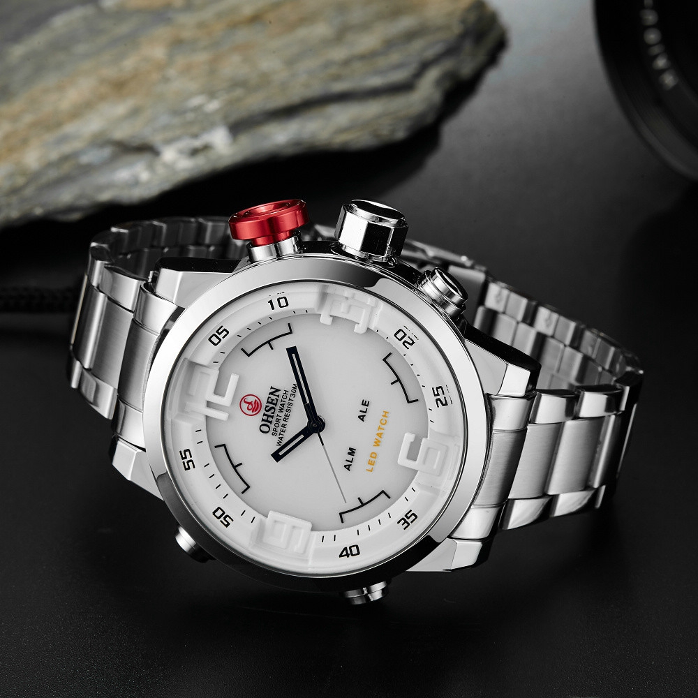جديد OHSEN العلامة التجارية ال - مراجعة Luxury Watch White وسعره