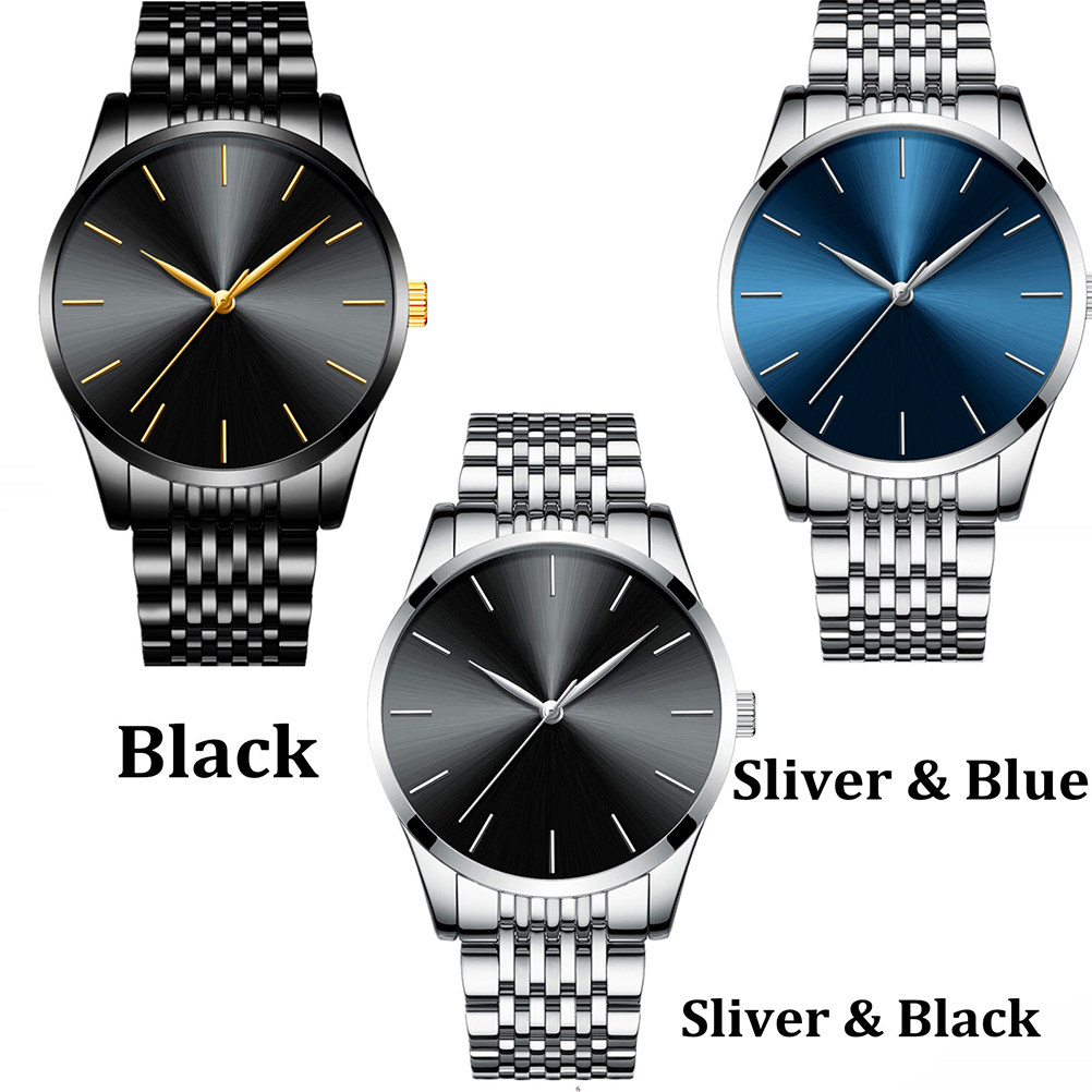 ساعة رجالية كوارتز بحزام فولاذ - مراجعة Luxury Watch White وسعره
