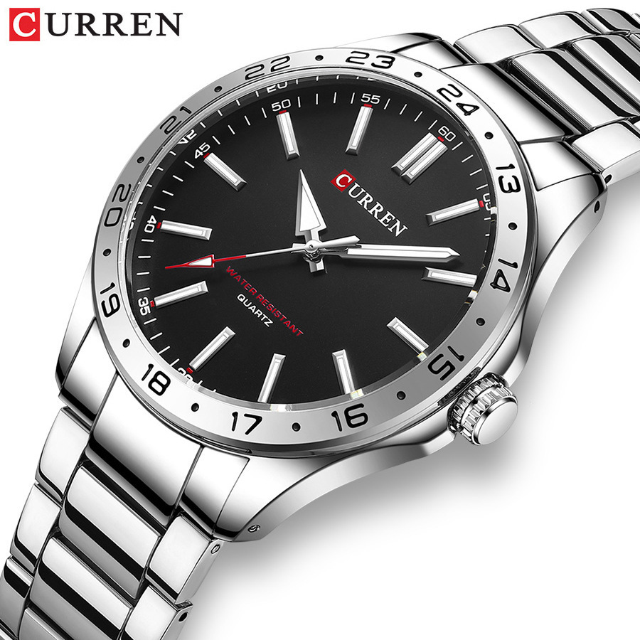 ساعة يد رجالية كوارتز فضية بيض - مراجعة Luxury Watch White وسعره