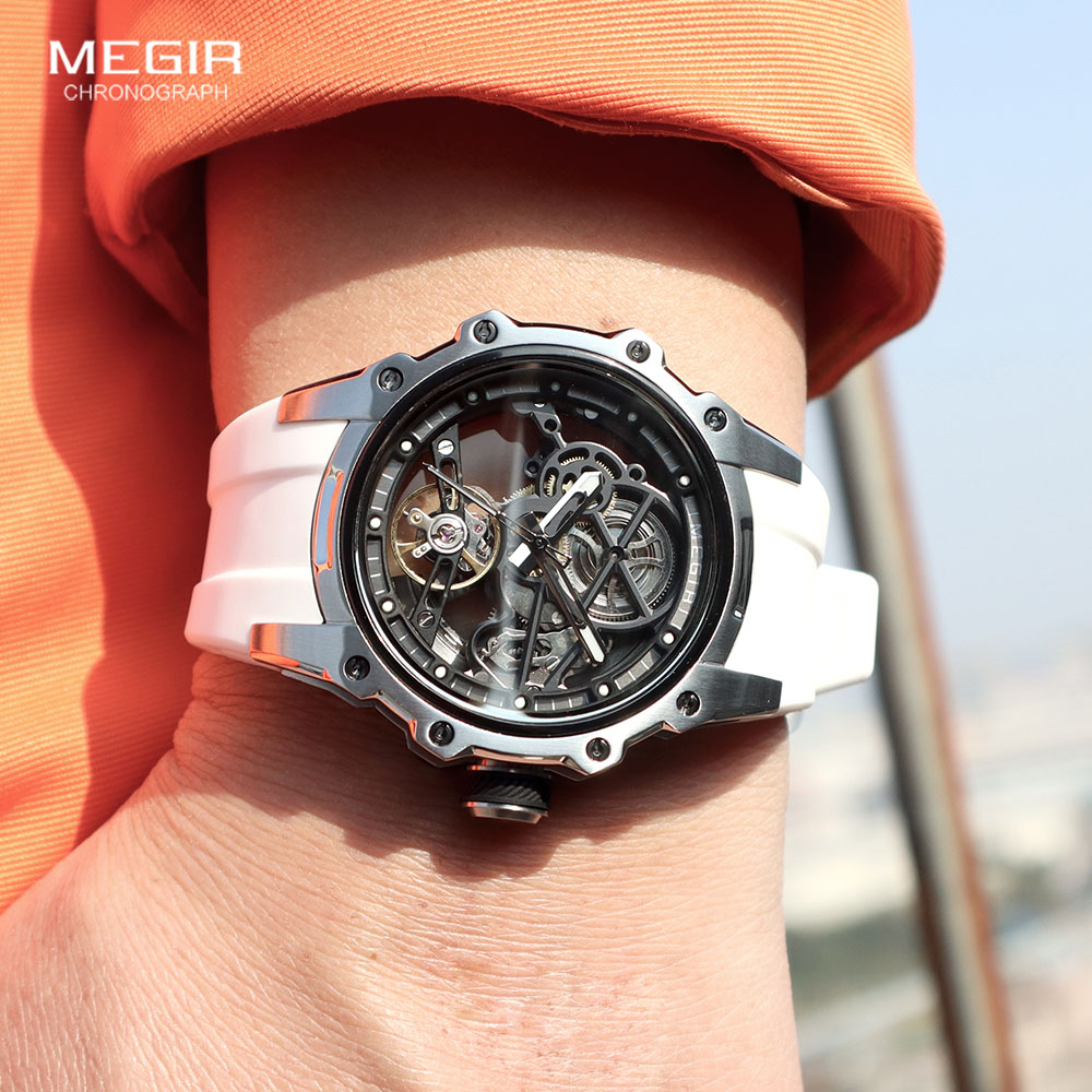 ساعة ميجير الرياضية الأوتوماتي - مراجعة Luxury Watch White وسعره
