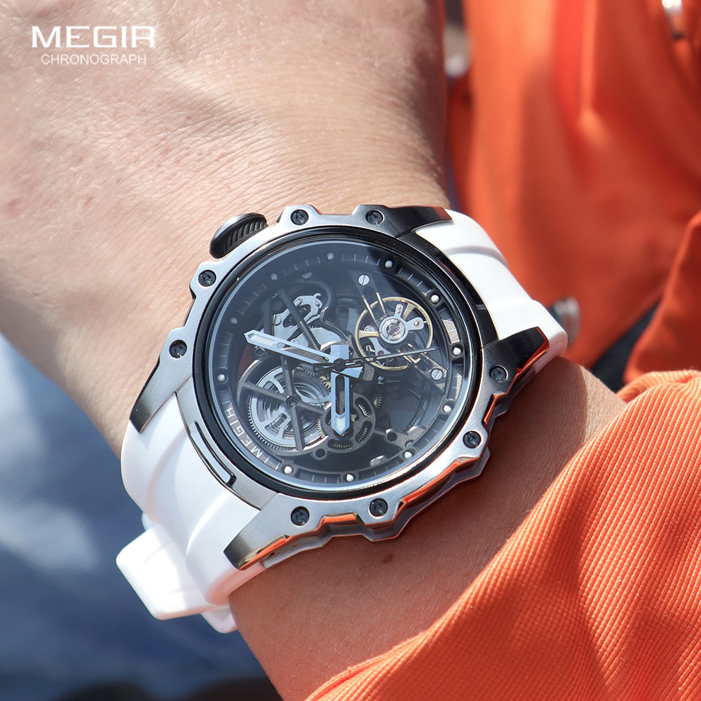 ساعة ميجير الرياضية الأوتوماتي - مراجعة Luxury Watch White وسعره