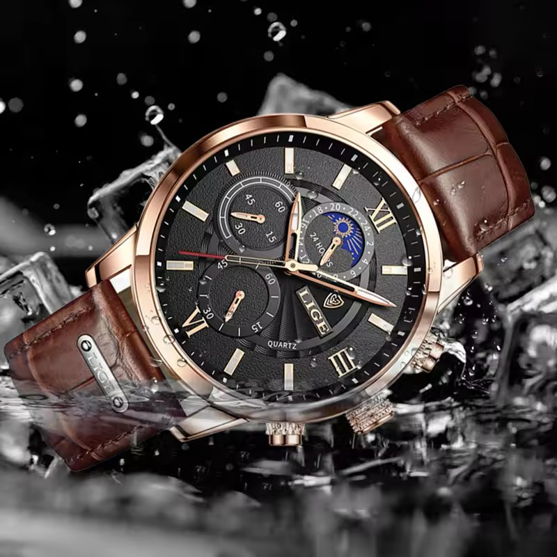 ساعات رجالية LIGE العلامة التج - مراجعة Luxury Watch Holder For Men وسعره